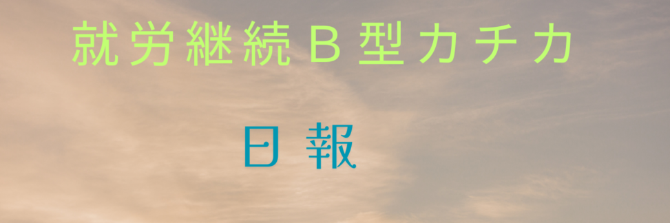 就労継続Ｂ型カチカ日報
